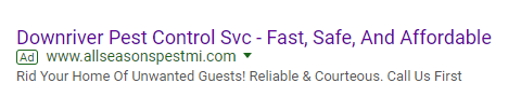 Google AdWords Example