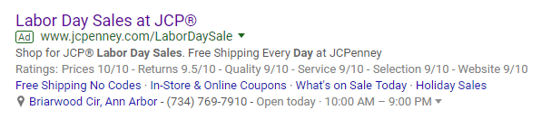 Google AdWords Example