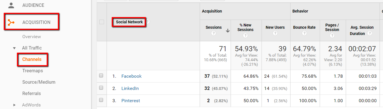 Get more traffic from your social media accounts and check it in analytics.