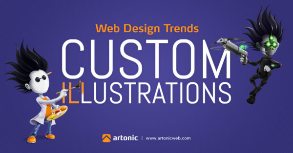 custom illustration in web design