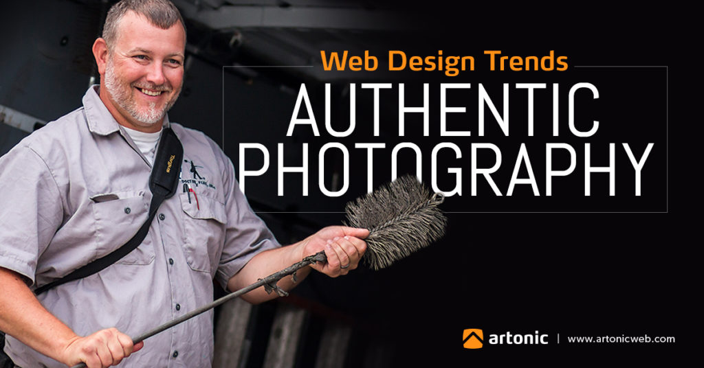 web design trend authentic photography