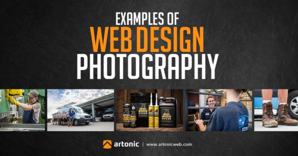 Examples of website design photography