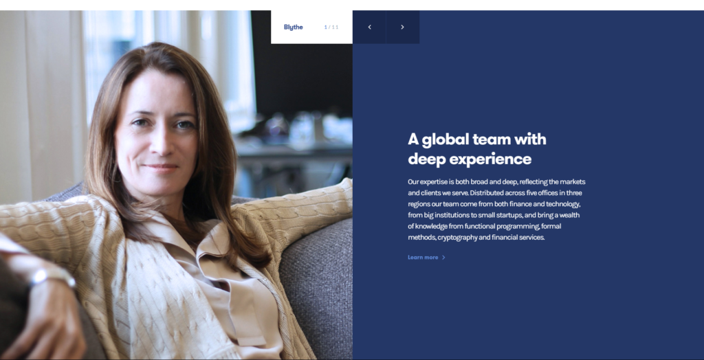 Digital Asset blue website design