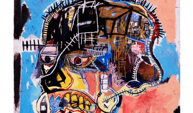 skull painting by basquiat