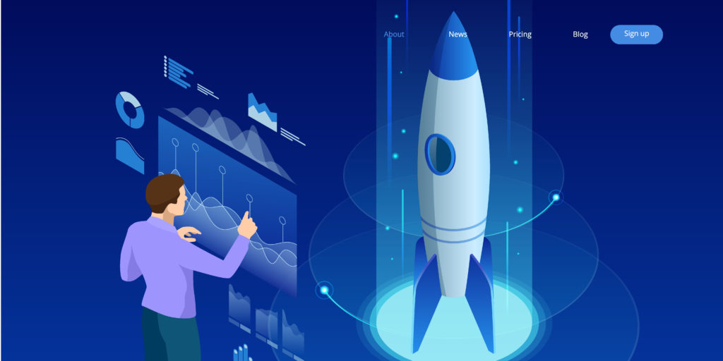 Isometric Businnes Start Up Concept. Income and Success. Vector Business Infographics illustration