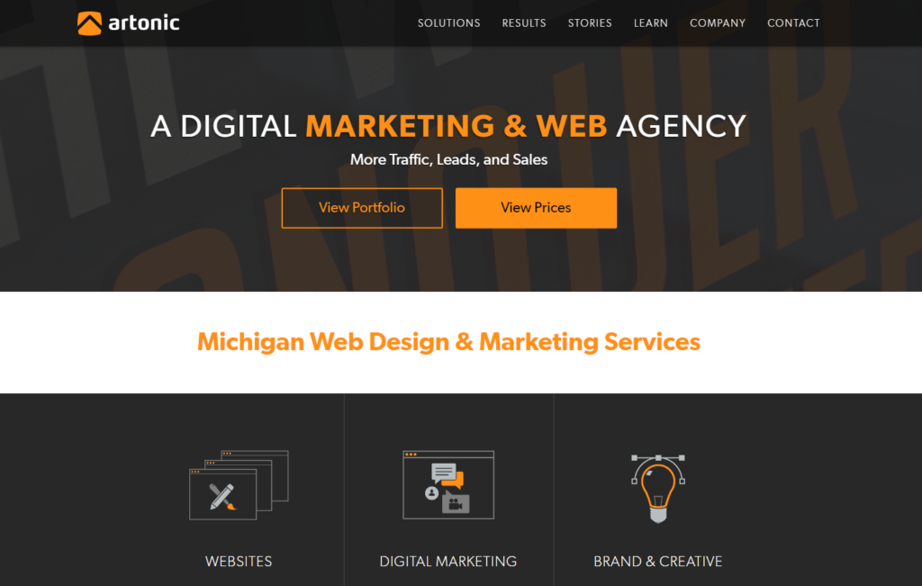 Artonic's homepage design Making a Video Banner.