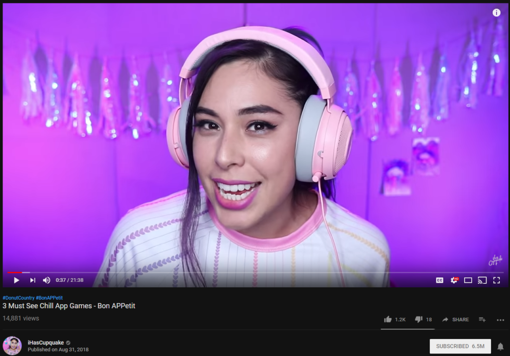 iHasCupquake's latest video.