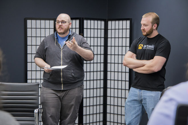 Andy and Sean teach Madison School students about SEO in Lenawee County, Michigan.