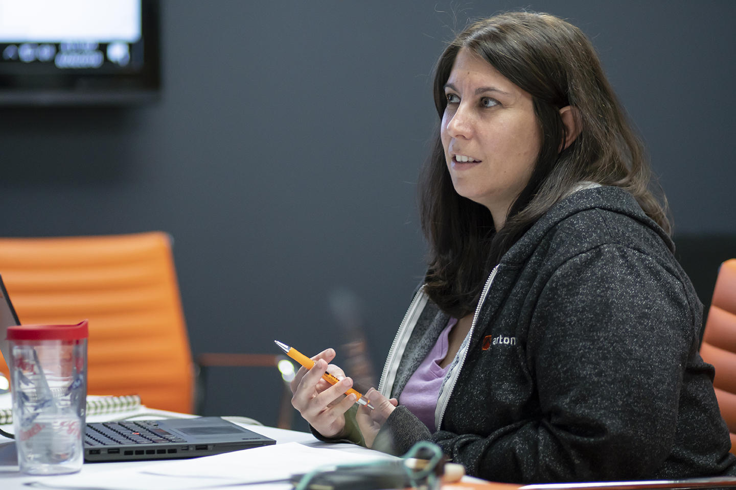 Angela in meeting at Artonic