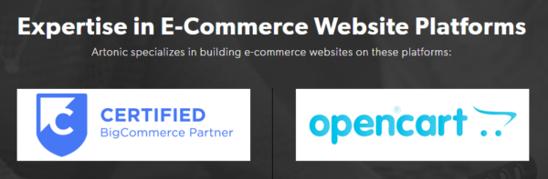 Am image of two types of e-commerce website platforms.