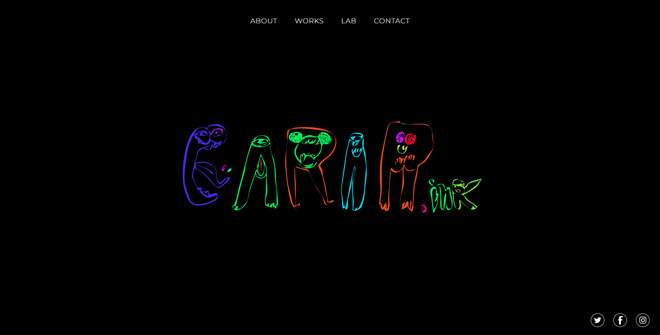 Website design for Japanese art unit calar.ink