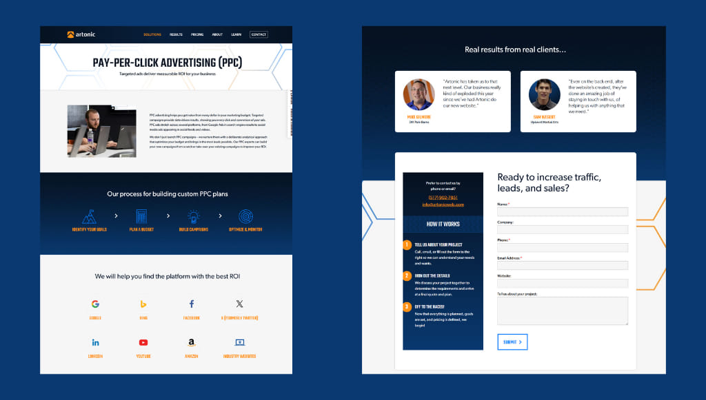 PPC Landing Page by Artonic