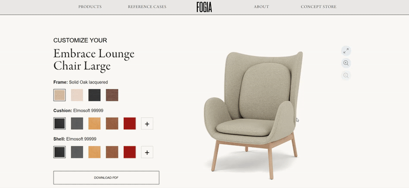 chair 360 degree shot by fogia.com