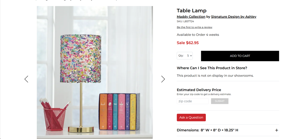 table lamp with props shot by vandrie.com